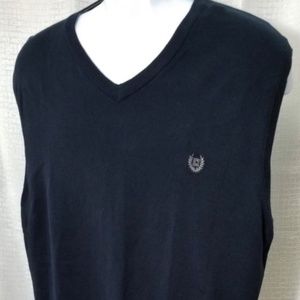 Chaps Cotton Vest Navy Blue V neck XL